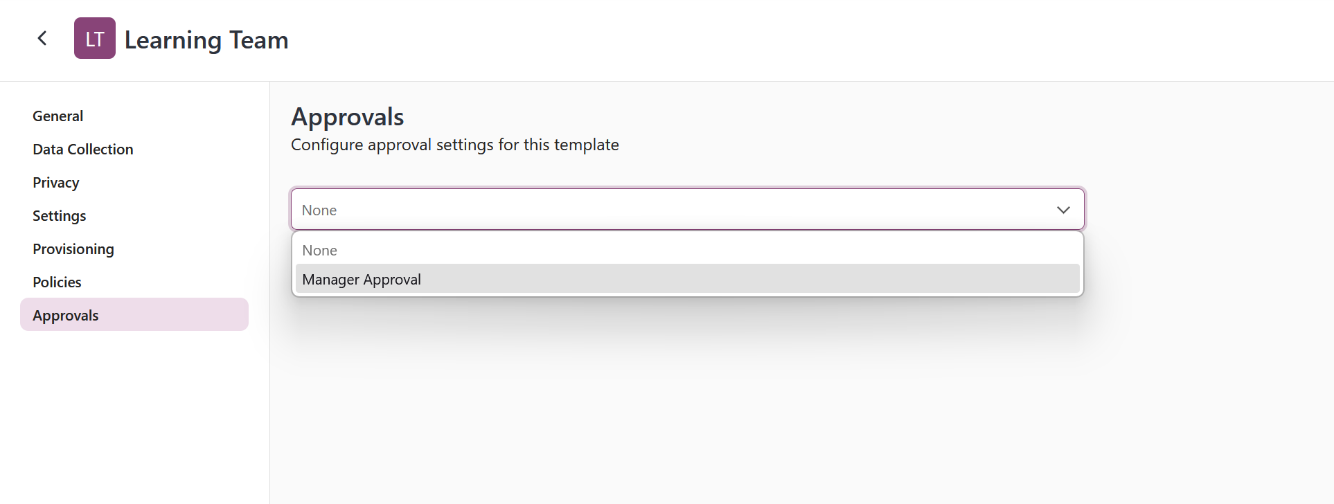 Example of EasyLife 365 Collaboration Approvals link