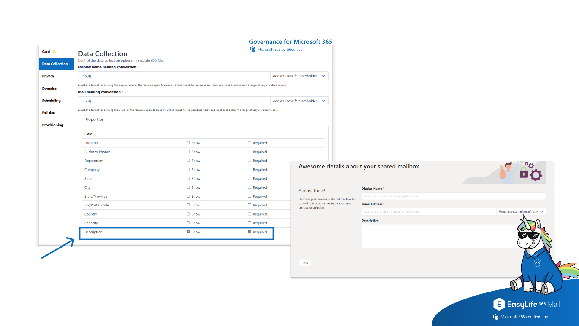 EasyLife 365 Mail - Description Field