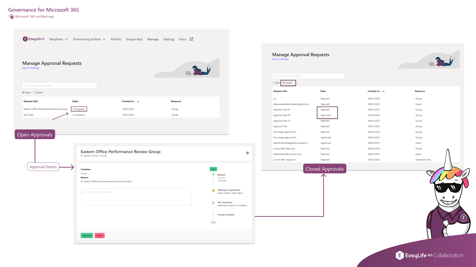 EasyLife 365 Collaboration -  Approval Workflow Management