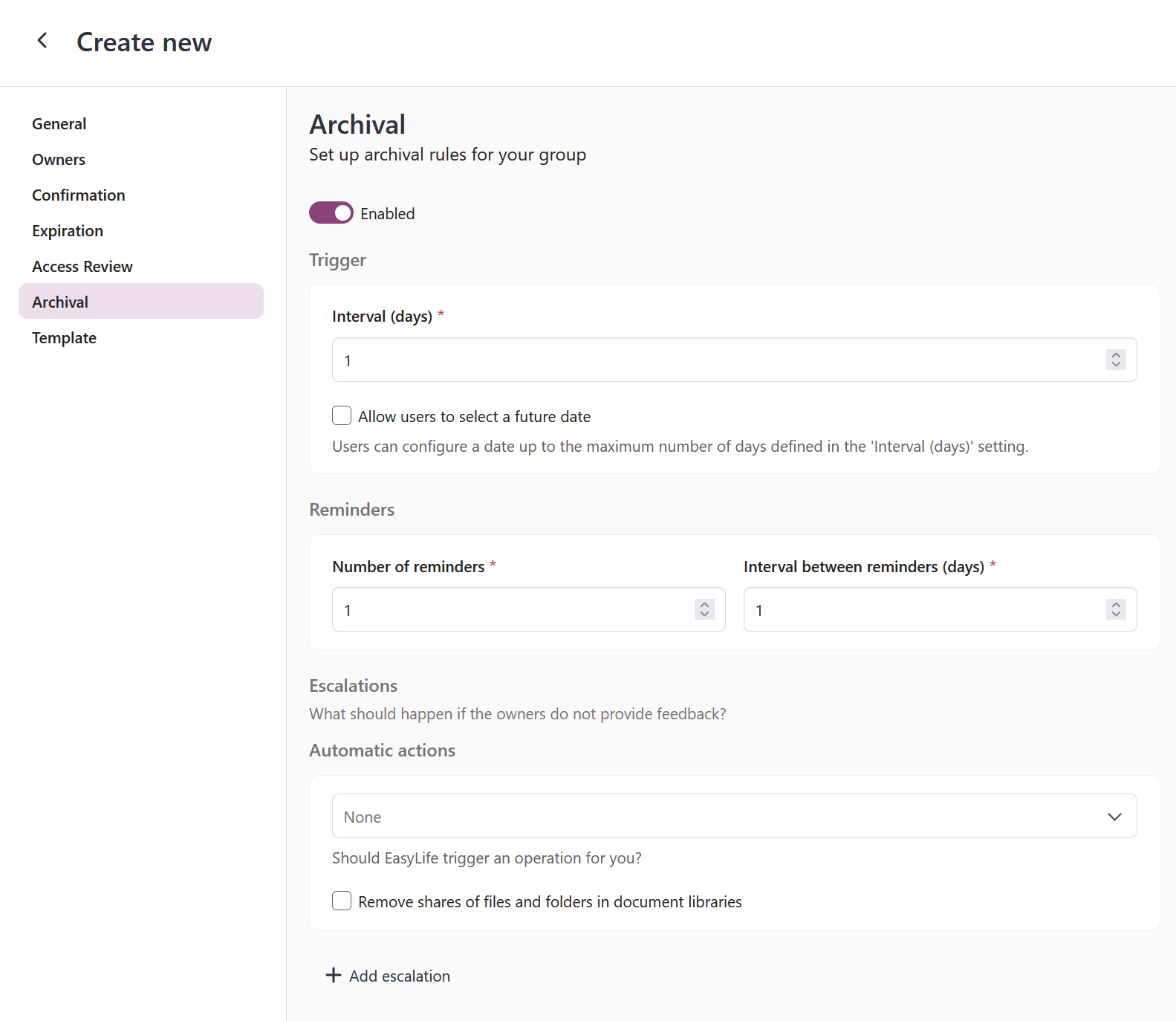 Learning Team Archival Policy