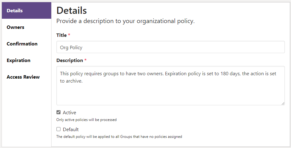 create org policy