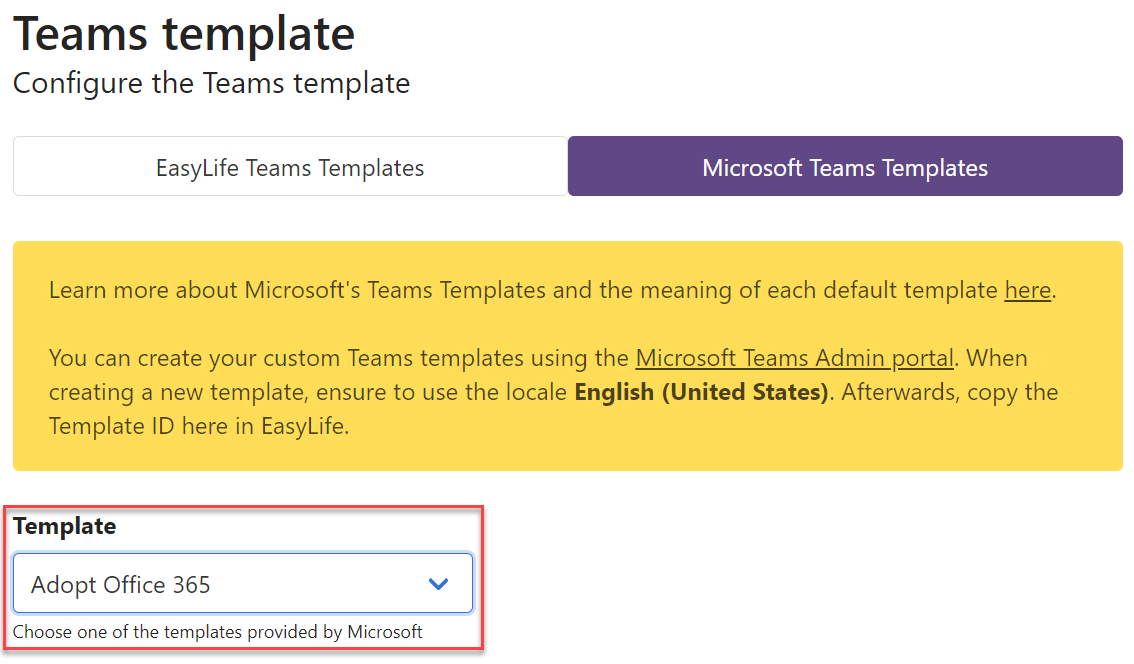 Microsoft Teams Template