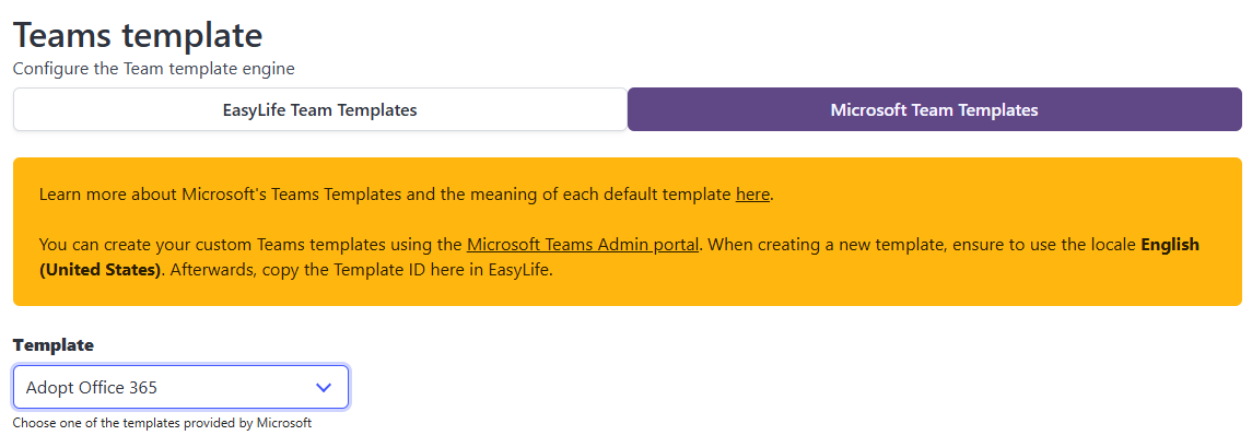 Microsoft Teams Template