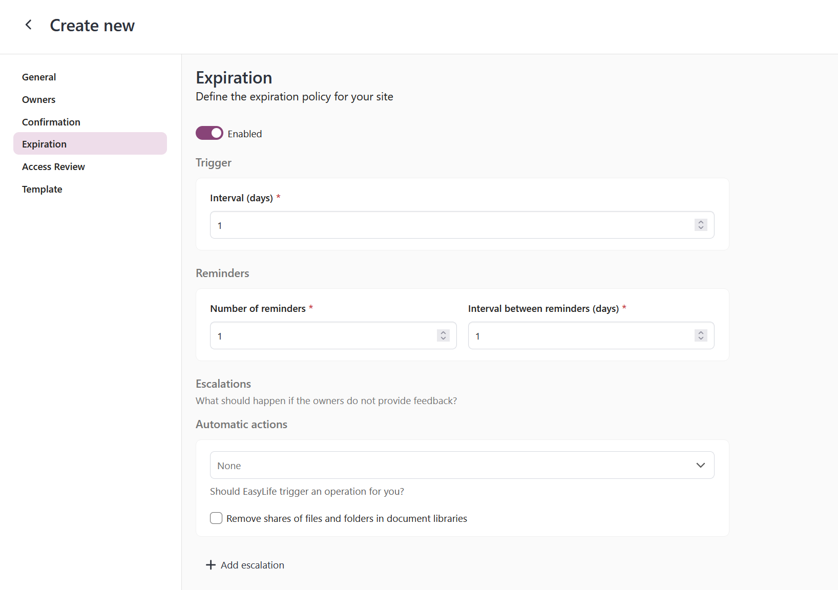 learning SharePoint expiration policy