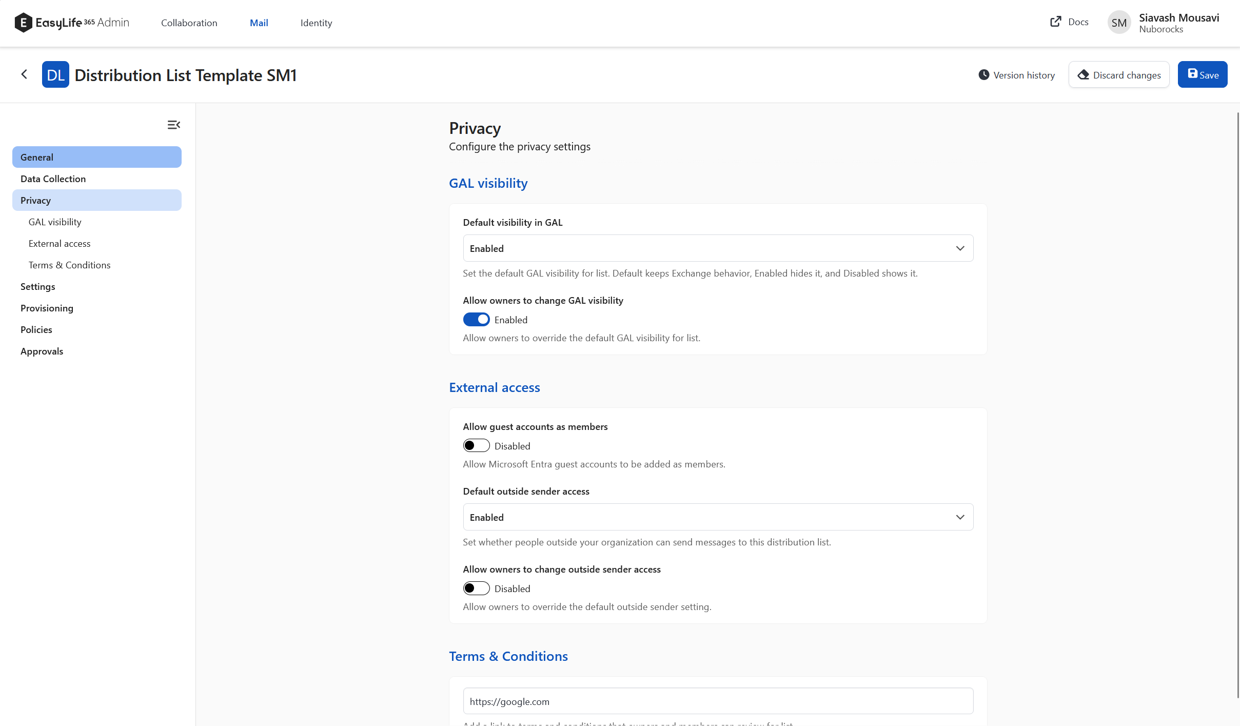 Configuring Template to Allow Guests
