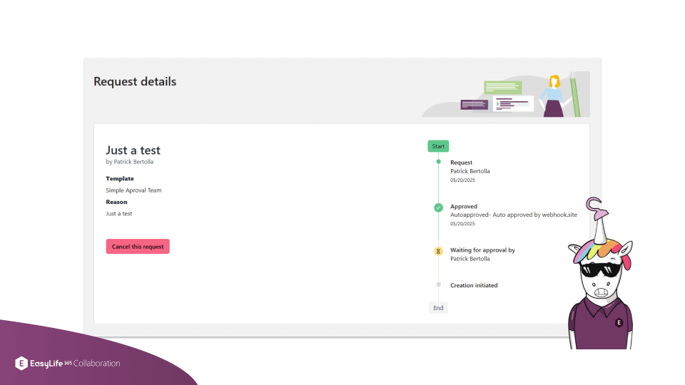 EasyLife 365 Collaboration - Webhook-Controlled Approval Workflows